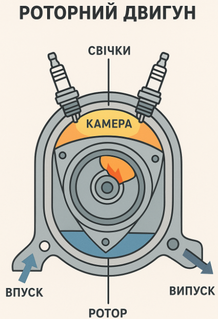 △Роторний двигун (двигун Ванкеля) — інженерний шедевр, який випередив свій час△